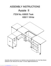 Kangaroo Kabinets Aussie II K8605 Assembly Instructions Manual