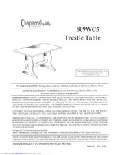 Chaparral Trestle Table Assembly Instructions Manual