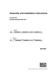 Bachmann BlueNet BN3000 Assembly And Installation Instructions Manual