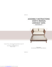 Phi Villa LOVESEAT SOFA Assembly Instructions And User's Manual