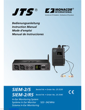 Monacor JTS SIEM-2/R5 Instruction Manual