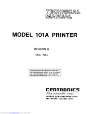 Centronics 101A Technical Manual