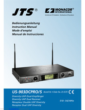Monacor JTS US-903DCPRO/5 Instruction Manual