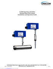 Onicon F-5400 Installation And Operation Manual
