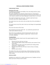 Cornelius Maxi series Installation Instructions