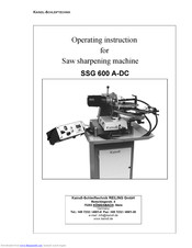 Kaindl SSG 600 A-DC Operating Instructions Manual
