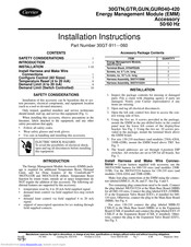 carrier GTR Installation Instructions Manual