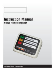 Generac Power Systems NEXUS Remote Monitor Instruction Manual