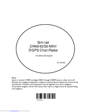 Simrad CR40 MKII User Manual