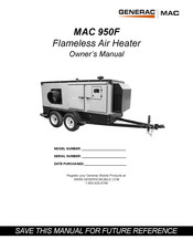 Generac Power Systems MAC 950F Owner's Manual