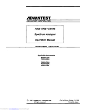 ADVANTEST R3361C Operation Manuals