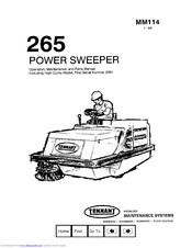 Tennant 265 Installation, Operation, Maintenance And Parts Manual