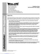Whelen Engineering Company UPS158 Installation Manual