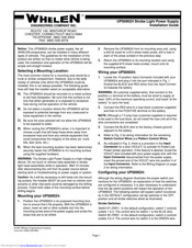 Whelen Engineering Company UPS69024 Installation Manual