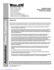 Whelen Engineering Company CSP8120 Installation Manual