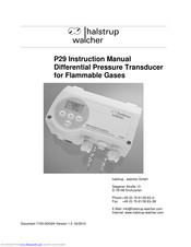 Halstrup-Walcher P29 Instruction Manual