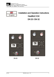 PAW HeatBloC K34 DN 25 Installation & Operation Instructions