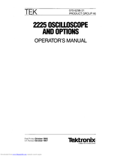 Tektronix 2225 Operator's Manual
