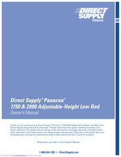 Direct Supply Panacea 1750 Owner's Manual
