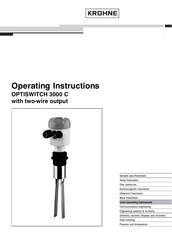 KROHNE OPTISWITCH 3000 C Operating Instructions Manual