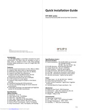 ANTAIRA STF-502C series Quick Installation Manual