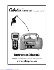 Foxpro Cabela's SLP Predator Call Instruction Manual