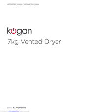 Kogan KA7VENTDRYA Instruction And Installation Manual