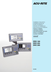 ACU-RITE DRO 203 Installation Instructions Manual
