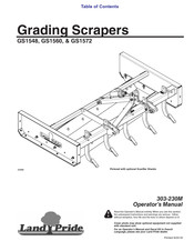 Land Pride Grading Scrapers GS1548 Operator's Manual