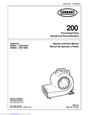 Tennant 200 Operator And Parts Manual