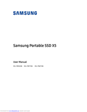 Samsung Portable SSD X5 User Manual