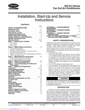 Carrier 42CC Installation, Start-Up And Service Instructions Manual