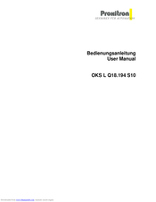 Proxitron OKS L Q18.194 S10 User Manual