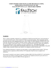 Falltech 7275 User's Instruction Manual For The Installation