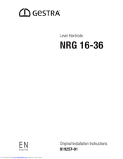 GESTRA NRG 16-36 Original Installation Instructions