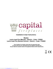 Capital fireplaces Lectro Installation & User's Instructions