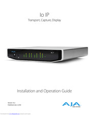 AJA Io IP Installation And Operation Manual