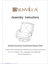 Sunvilla Solivita Aluminum Cushioned Swivel Chair Assembly Instructions