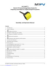 my-PV AC ELWA-F Assembly And Operation Manual