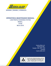Hydra-slide LP350 Operation & Maintenance Manual
