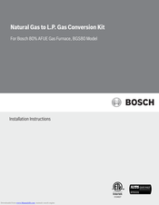 Bosch BGS80 Installation Instructions Manual