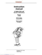 Dynapac LT6004 Instruction Manual