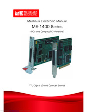 Meilhaus Electronic ME-1400E Electronic Manual
