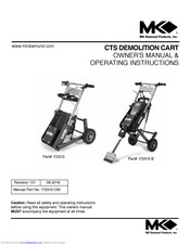 MK Diamond Products CTS Demolition Cart Owner's Manual & Operating Instructions