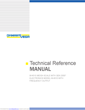 Ohmart Vega W-4510 Technical Reference Hardware Manual