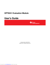 Texas Instruments OPT8241 User Manual