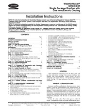 Carrier WeatherMaker 48TC 06 Installation Instructions Manual
