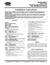 Carrier WeatherMaker 48TC 04 Installation Instructions Manual