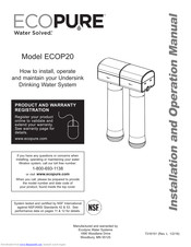 ECOPURE ECOP20 Installation And Operation Manual