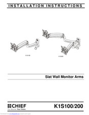 CHIEF K1S100 Installation Instructions Manual